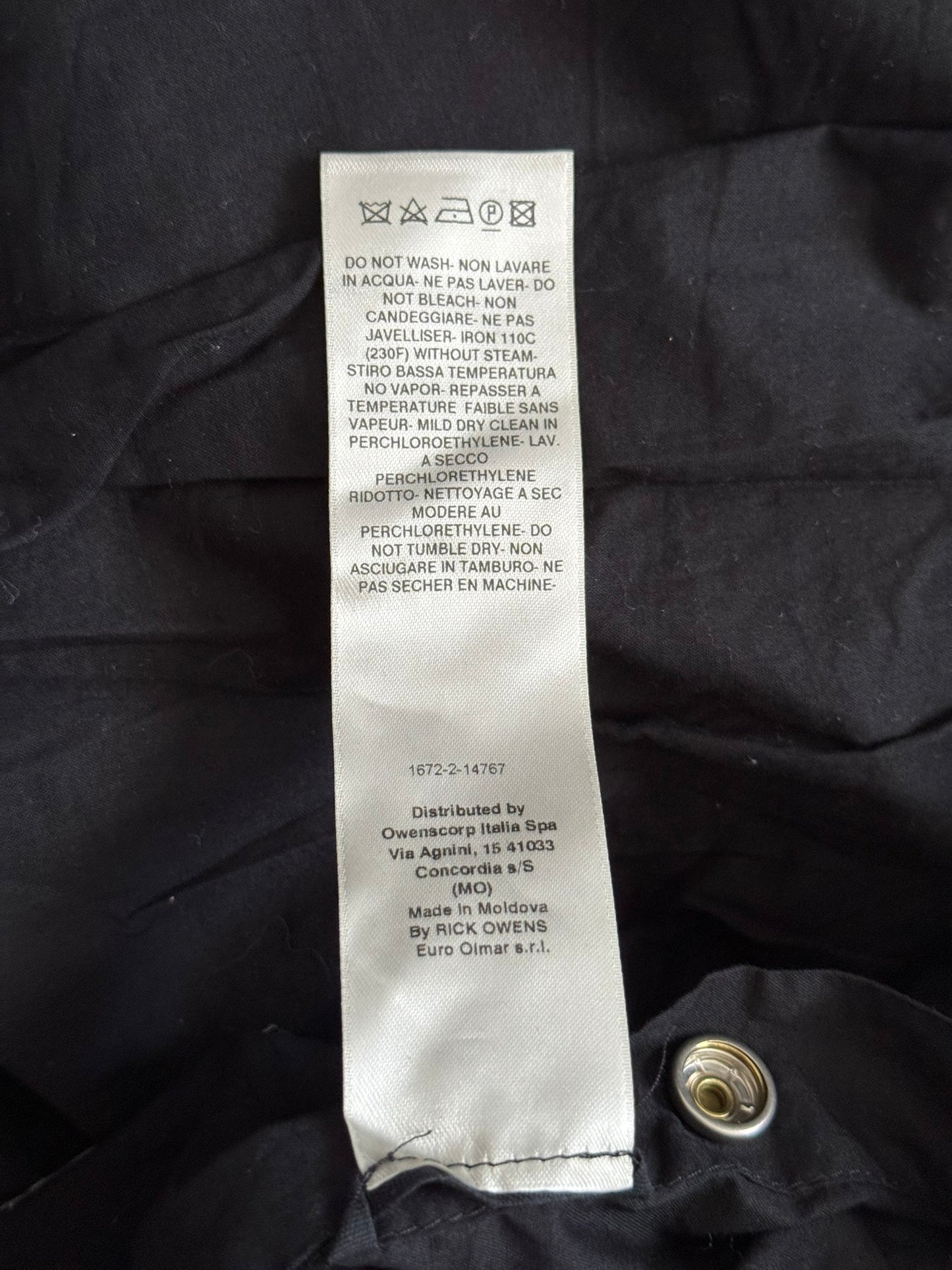 SS20 Rick Owens DRKSHDW Tecuatl Pyramid Bomber Jacket