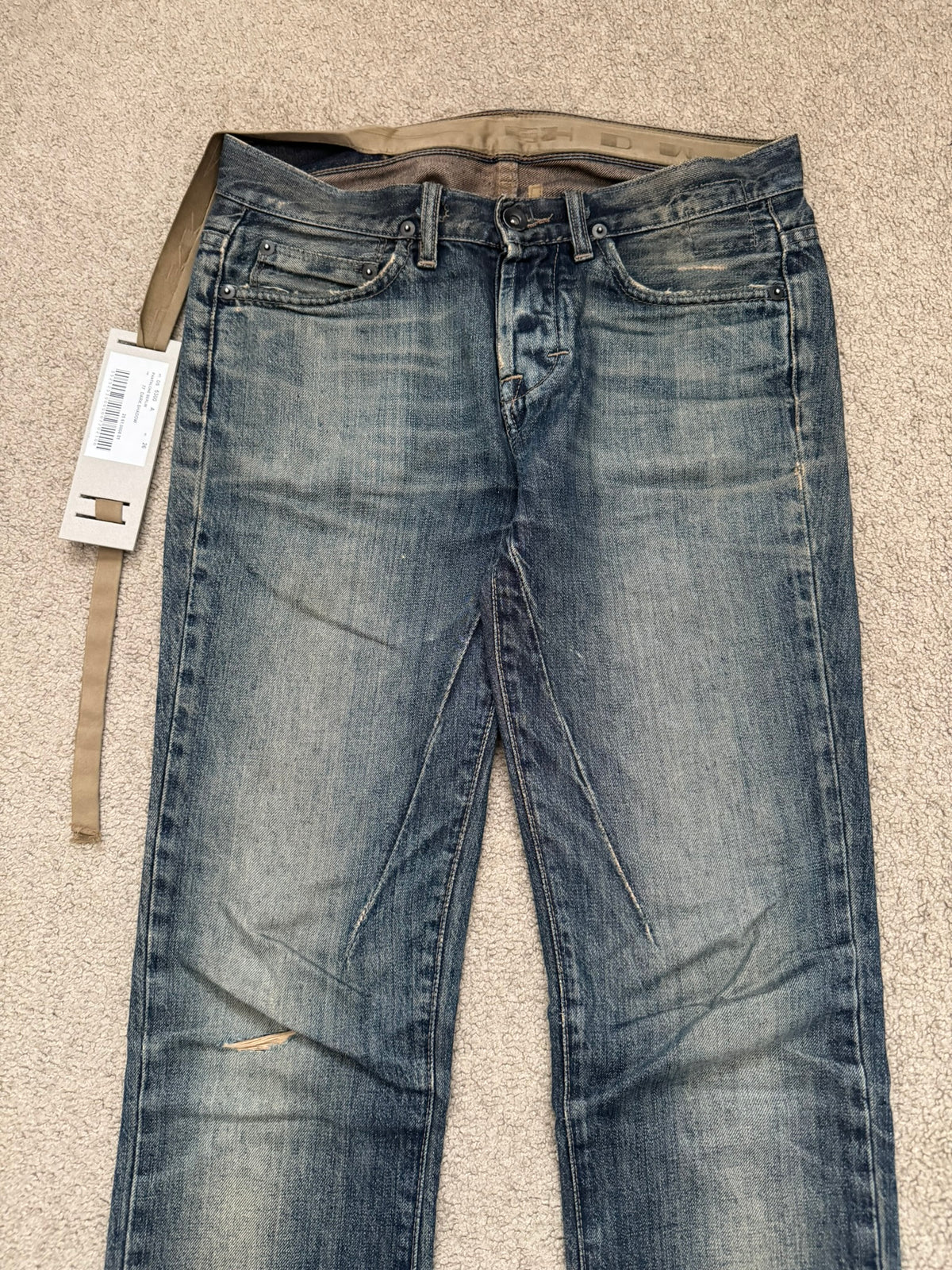 SS09 Rick Owens DRKSHDW "Strutter" Dark Shadow Berlin Cut Denim Jeans