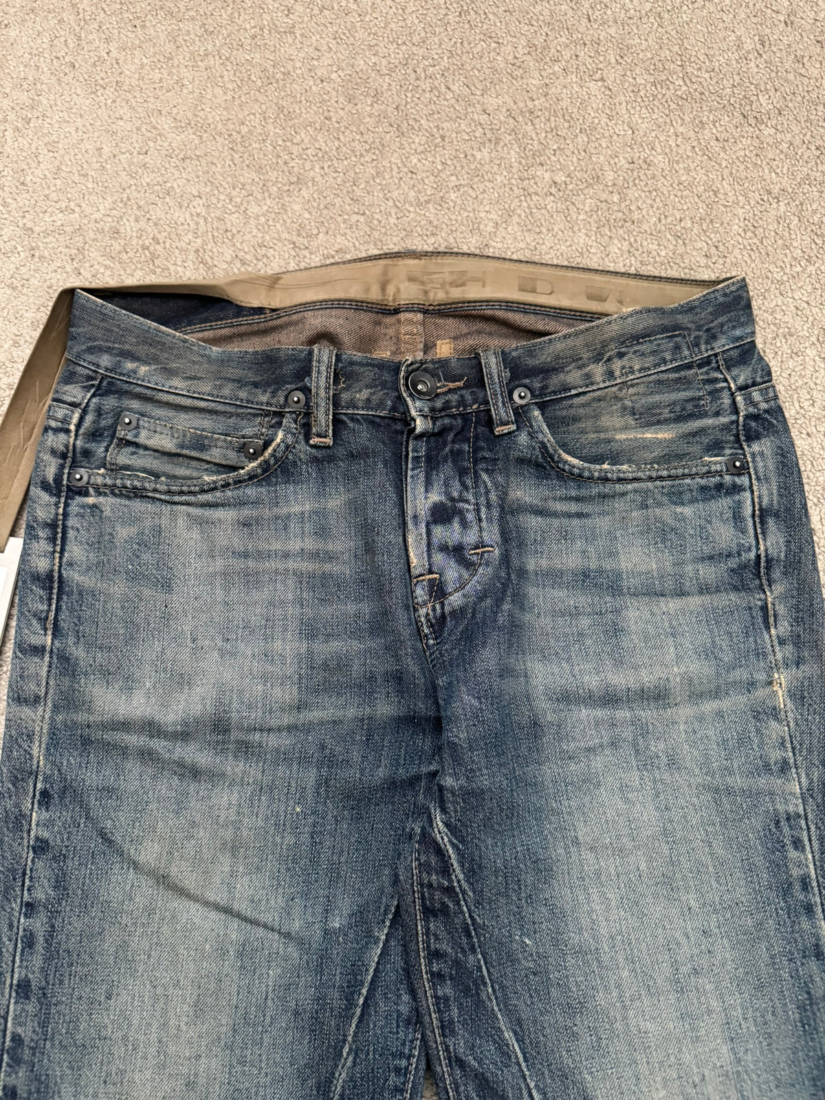 SS09 Rick Owens DRKSHDW "Strutter" Dark Shadow Berlin Cut Denim Jeans
