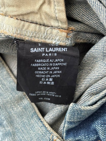 FW16 Saint Laurent by Hedi Slimane Crash Distressed D02 Denim Jeans