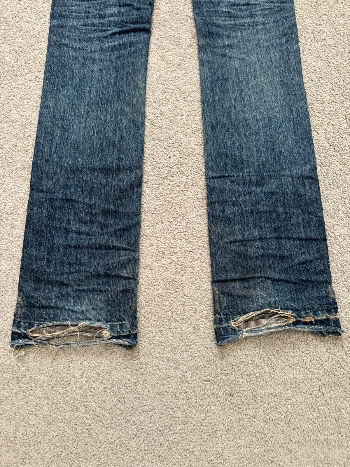 SS09 Rick Owens DRKSHDW "Strutter" Dark Shadow Berlin Cut Denim Jeans