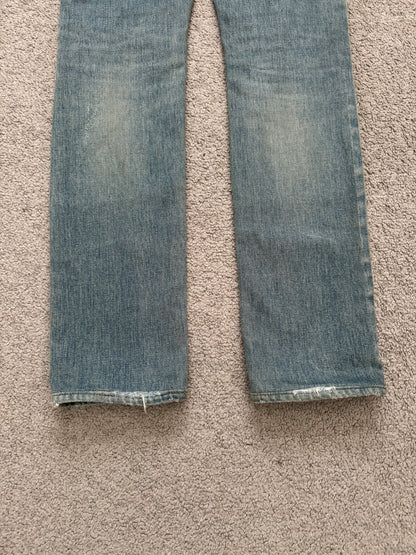 FW16 Saint Laurent by Hedi Slimane Crash Distressed D02 Denim Jeans