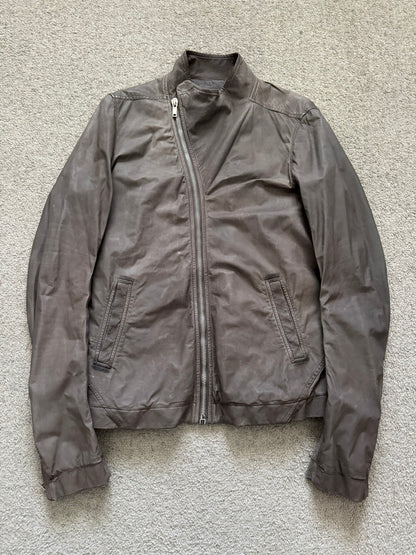 FW11 Rick Owens Wool Lined Dark Dust Mollino Leather Jacket