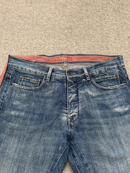 SS09 Rick Owens DRKSHDW "Strutter" Cutoff Detroit Cut Denim Shorts