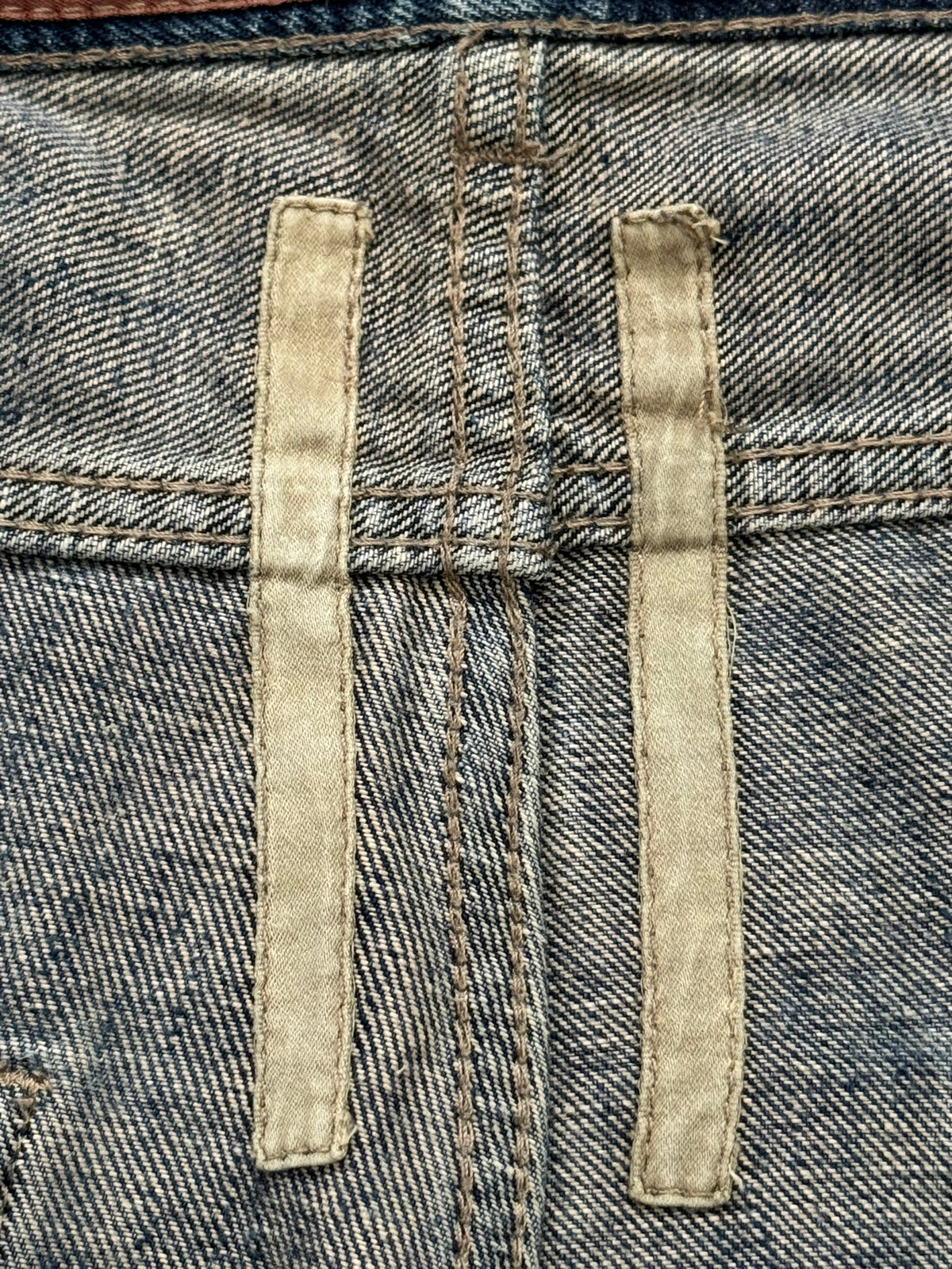 SS09 Rick Owens DRKSHDW "Strutter" Cutoff Detroit Cut Denim Shorts