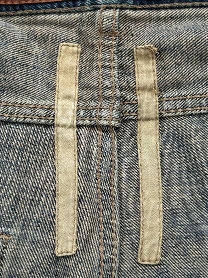 SS09 Rick Owens DRKSHDW "Strutter" Cutoff Detroit Cut Denim Shorts