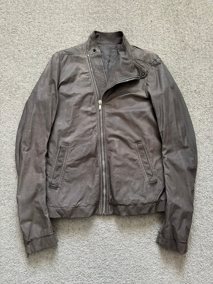 FW11 Rick Owens Wool Lined Dark Dust Mollino Leather Jacket