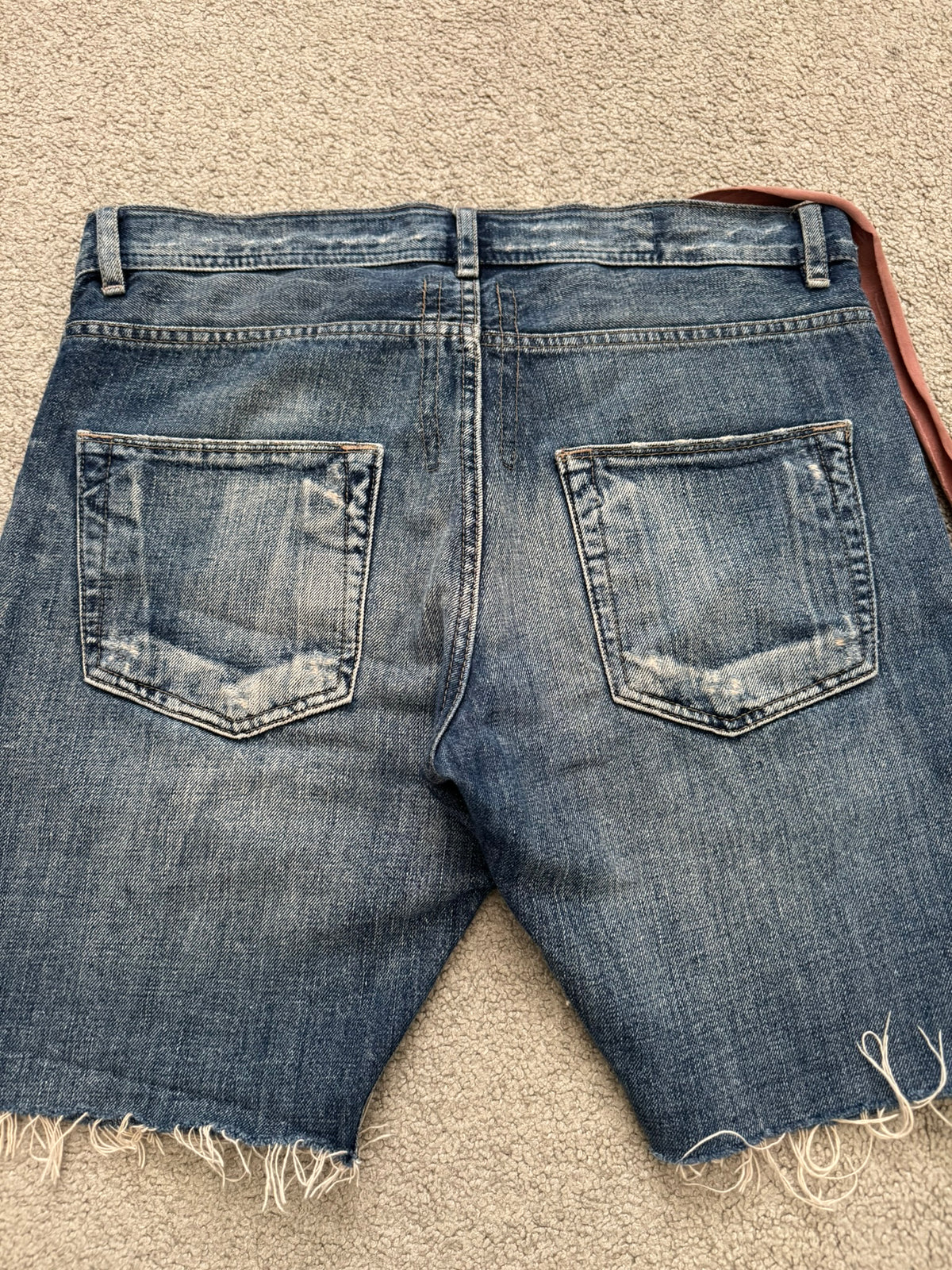 SS09 Rick Owens DRKSHDW "Strutter" Cutoff Detroit Cut Denim Shorts