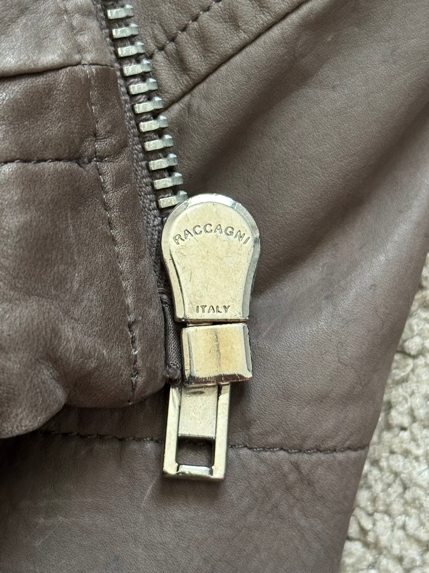 FW11 Rick Owens Wool Lined Dark Dust Mollino Leather Jacket