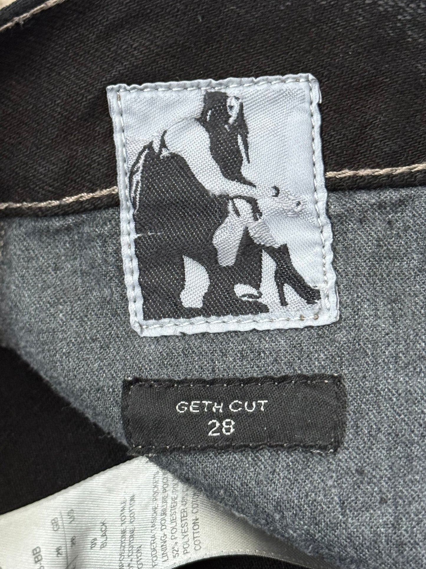 SS23 Rick Owens DRKSHDW Black Waxed Geth Cut Denim Jeans