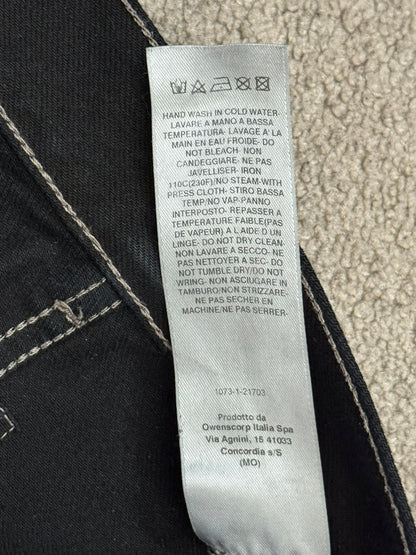 SS23 Rick Owens DRKSHDW Black Waxed Geth Cut Denim Jeans