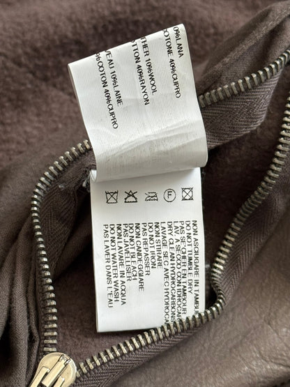 FW11 Rick Owens Wool Lined Dark Dust Mollino Leather Jacket