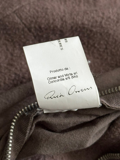 FW11 Rick Owens Wool Lined Dark Dust Mollino Leather Jacket