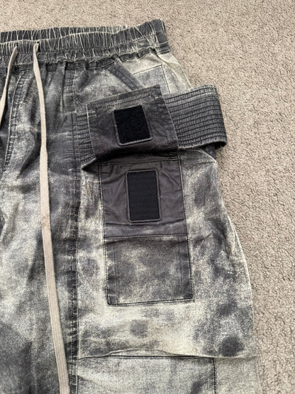 SS17 Rick Owens DRKSHDW Painted Waxed Creatch Cargo Pants