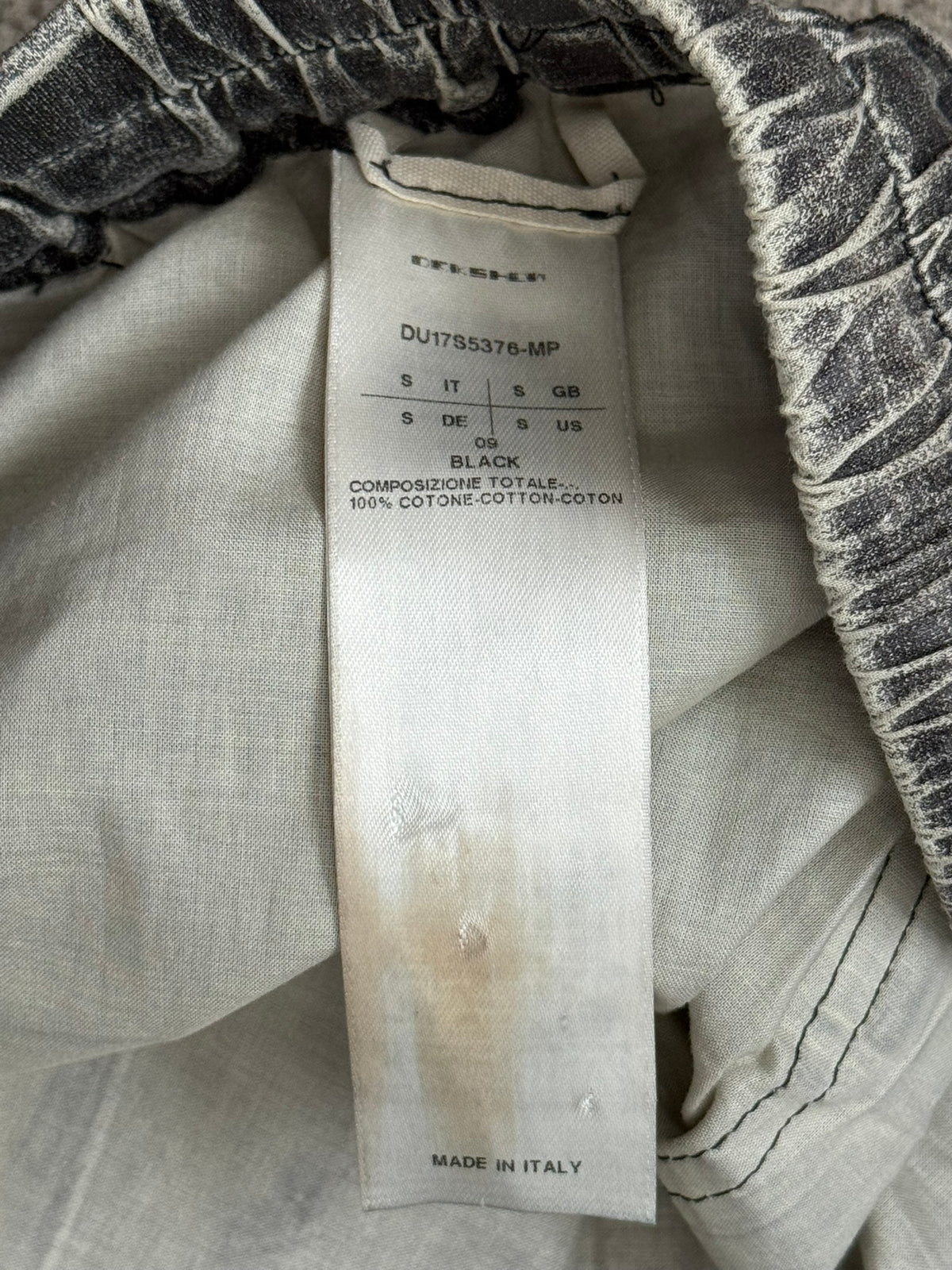 SS17 Rick Owens DRKSHDW Painted Waxed Creatch Cargo Pants