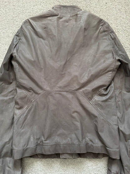 FW11 Rick Owens Wool Lined Dark Dust Mollino Leather Jacket