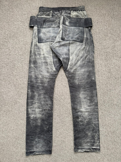 SS17 Rick Owens DRKSHDW Painted Waxed Creatch Cargo Pants