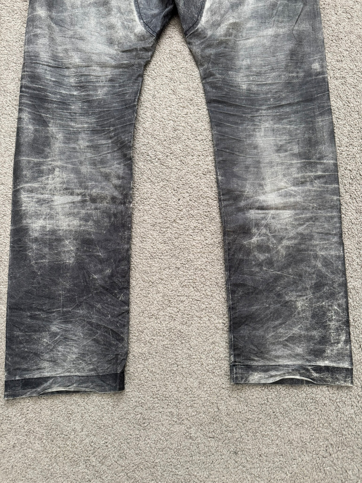 SS17 Rick Owens DRKSHDW Painted Waxed Creatch Cargo Pants
