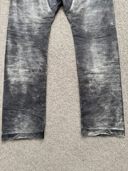 SS17 Rick Owens DRKSHDW Painted Waxed Creatch Cargo Pants