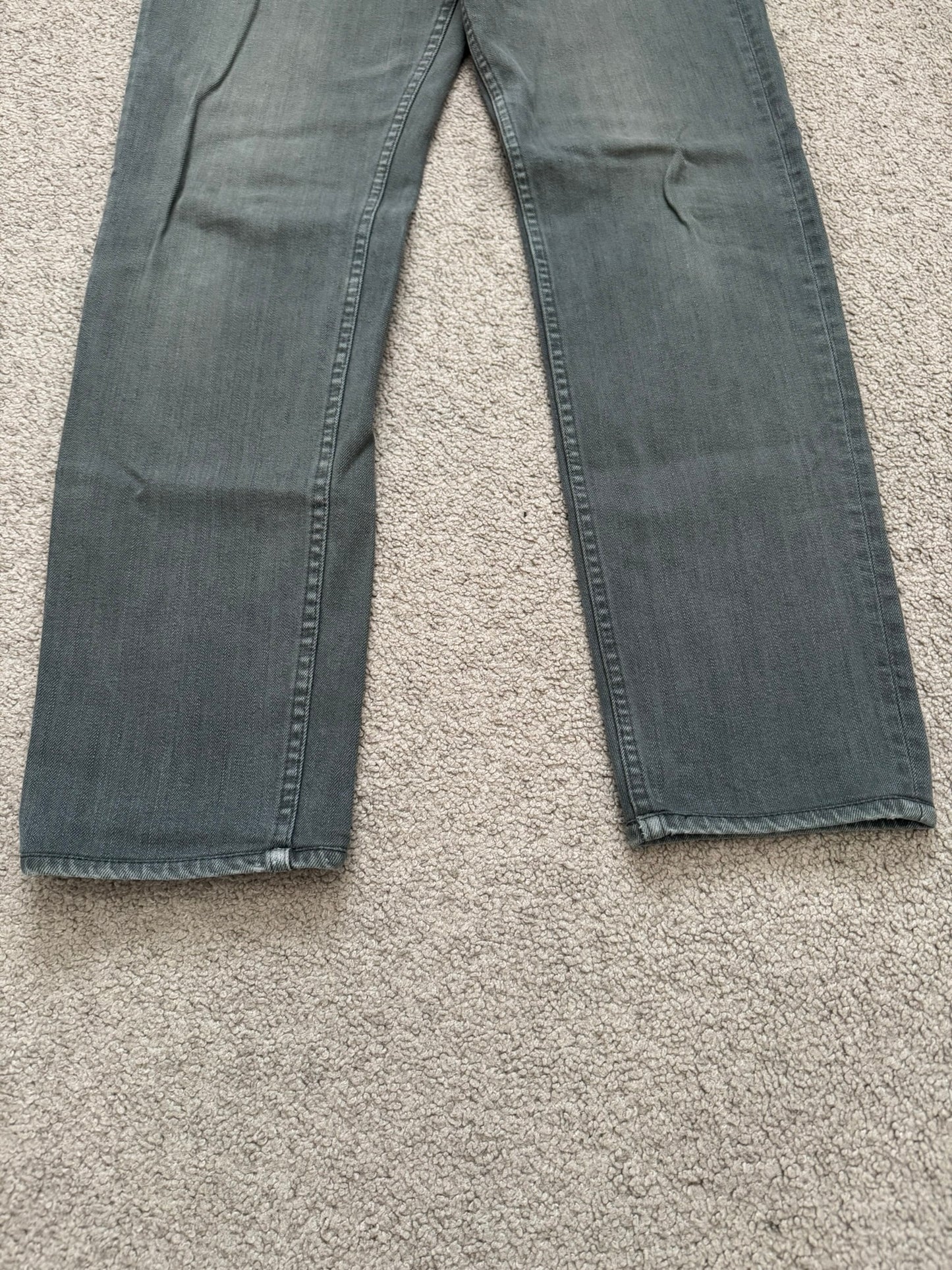 SS08 Number (N)ine Pain Crying Heart Grey/Green Denim Jeans