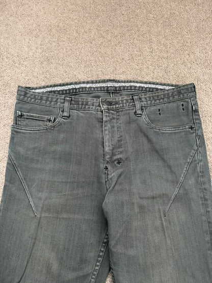 SS08 Number (N)ine Pain Crying Heart Grey/Green Denim Jeans