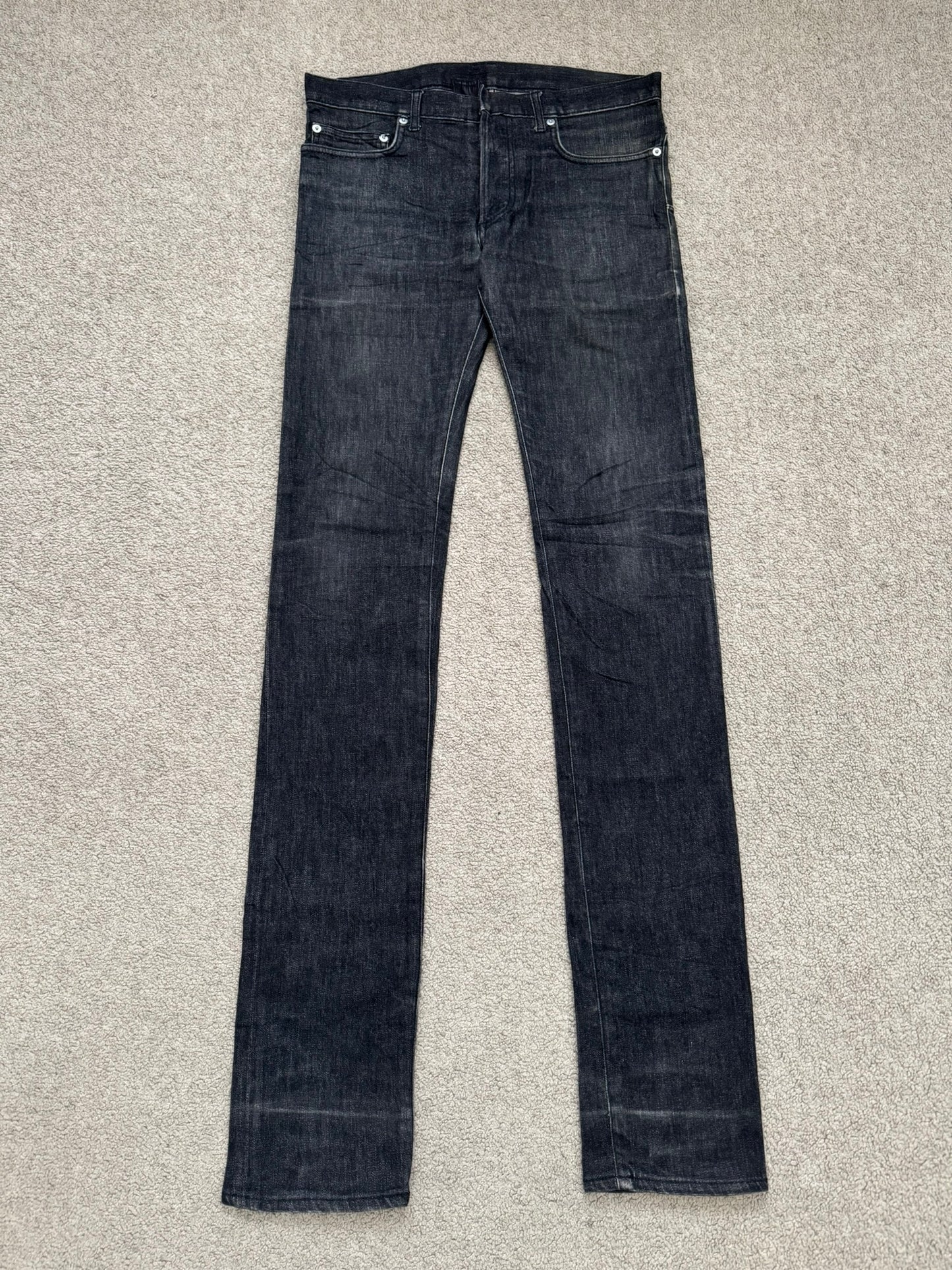 AW06 Dior Homme by Hedi Slimane MIJ Black Glitter Denim Jeans