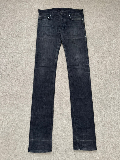 AW06 Dior Homme by Hedi Slimane MIJ Black Glitter Denim Jeans