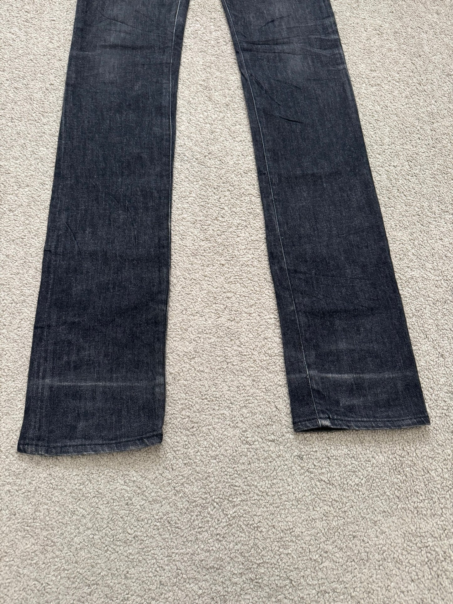 AW06 Dior Homme by Hedi Slimane MIJ Black Glitter Denim Jeans