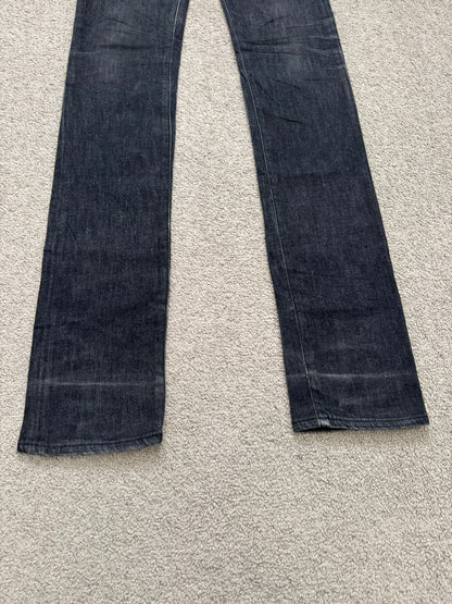 AW06 Dior Homme by Hedi Slimane MIJ Black Glitter Denim Jeans