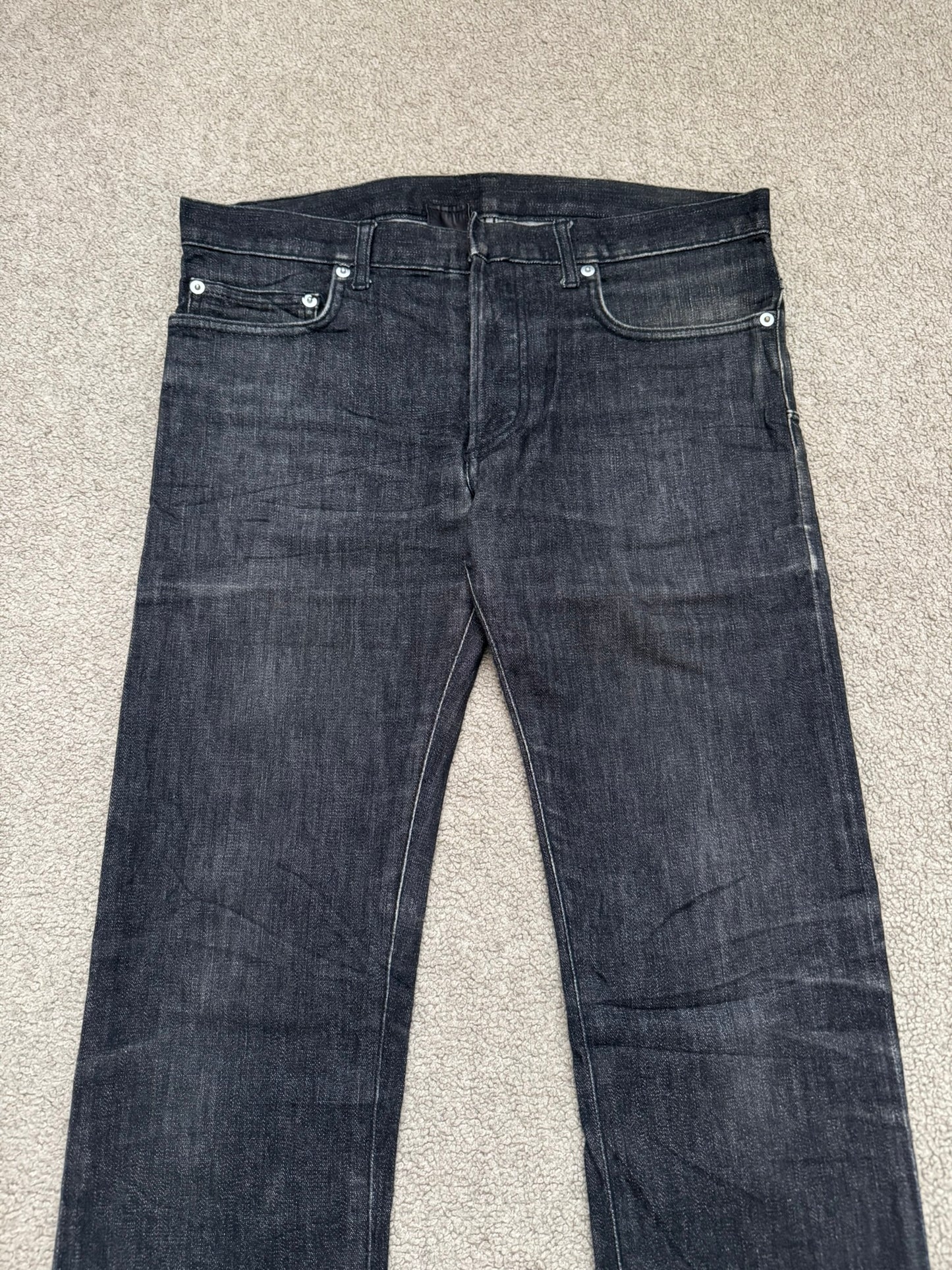 AW06 Dior Homme by Hedi Slimane MIJ Black Glitter Denim Jeans