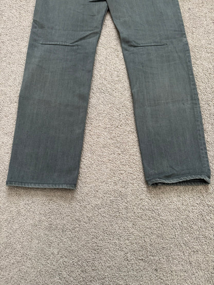 SS08 Number (N)ine Pain Crying Heart Grey/Green Denim Jeans