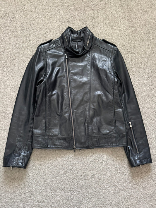 BLACKBARRETT by Neil Barrett Asymmetric Zip Leather Jacket
