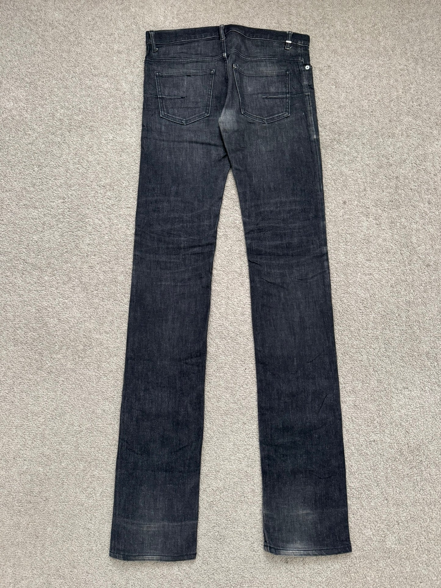 AW06 Dior Homme by Hedi Slimane MIJ Black Glitter Denim Jeans