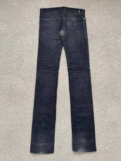 AW06 Dior Homme by Hedi Slimane MIJ Black Glitter Denim Jeans