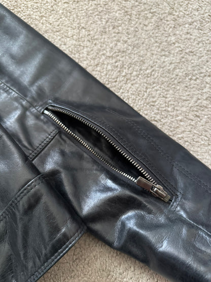 BLACKBARRETT by Neil Barrett Asymmetric Zip Leather Jacket