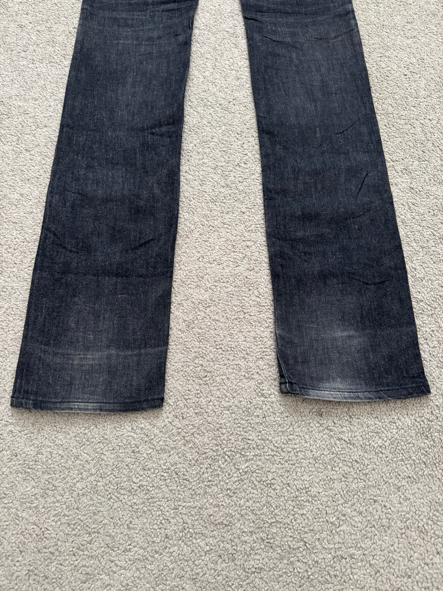 AW06 Dior Homme by Hedi Slimane MIJ Black Glitter Denim Jeans