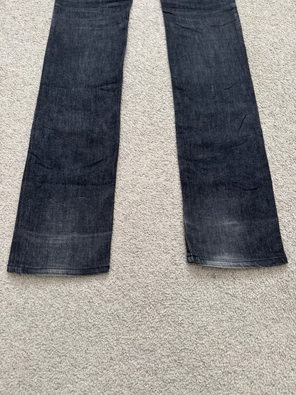 AW06 Dior Homme by Hedi Slimane MIJ Black Glitter Denim Jeans