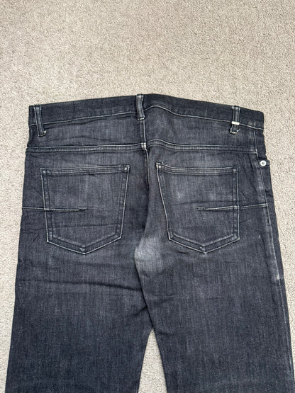 AW06 Dior Homme by Hedi Slimane MIJ Black Glitter Denim Jeans