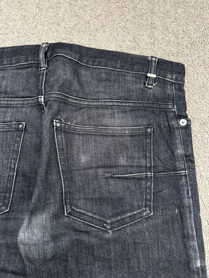 AW06 Dior Homme by Hedi Slimane MIJ Black Glitter Denim Jeans