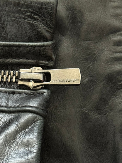 BLACKBARRETT by Neil Barrett Asymmetric Zip Leather Jacket