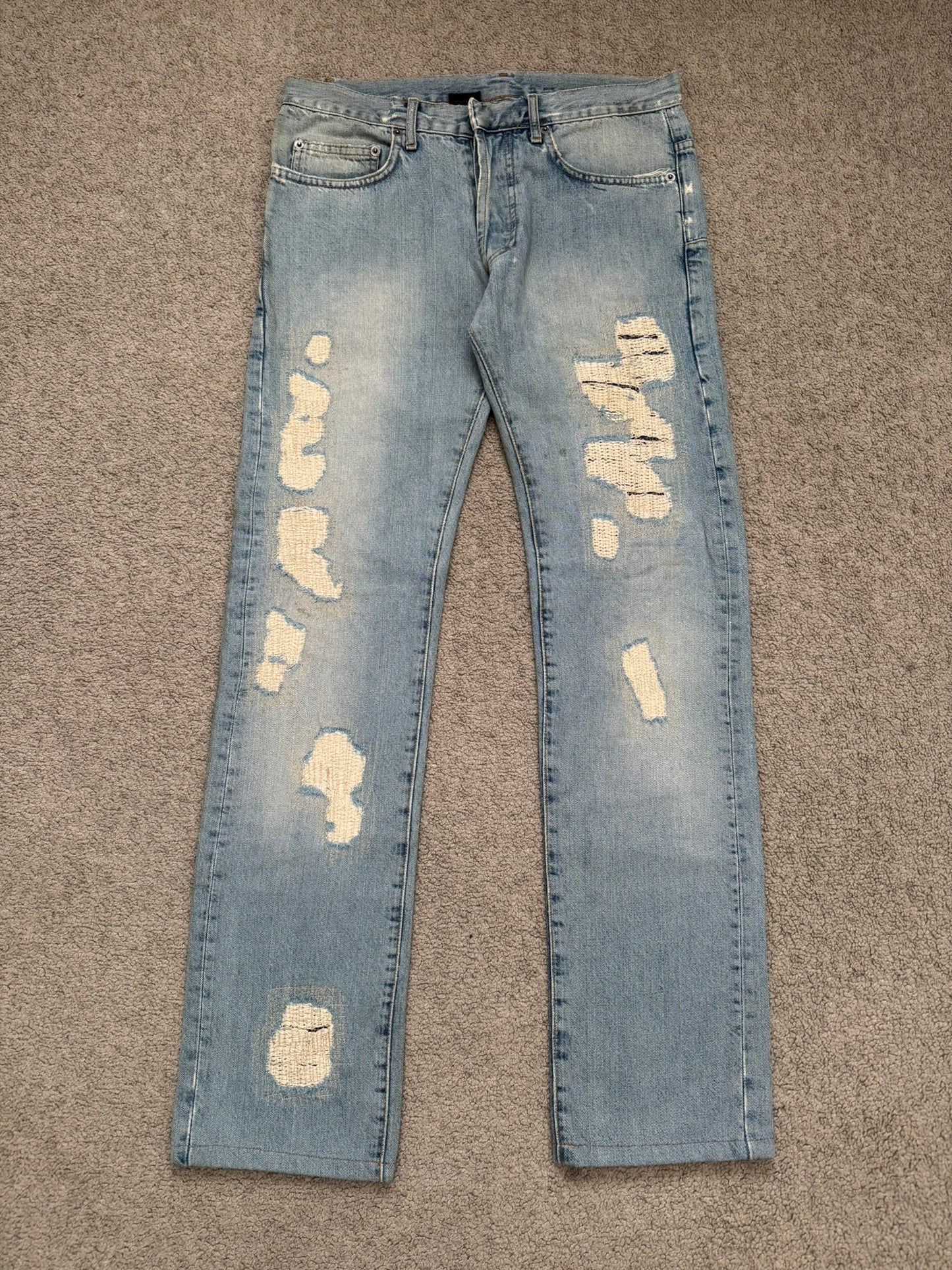 SS06 Dior Homme by Hedi Slimane Crash Distressed Denim Jeans