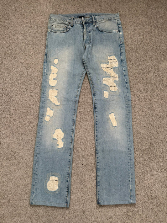 SS06 Dior Homme by Hedi Slimane Crash Distressed Denim Jeans