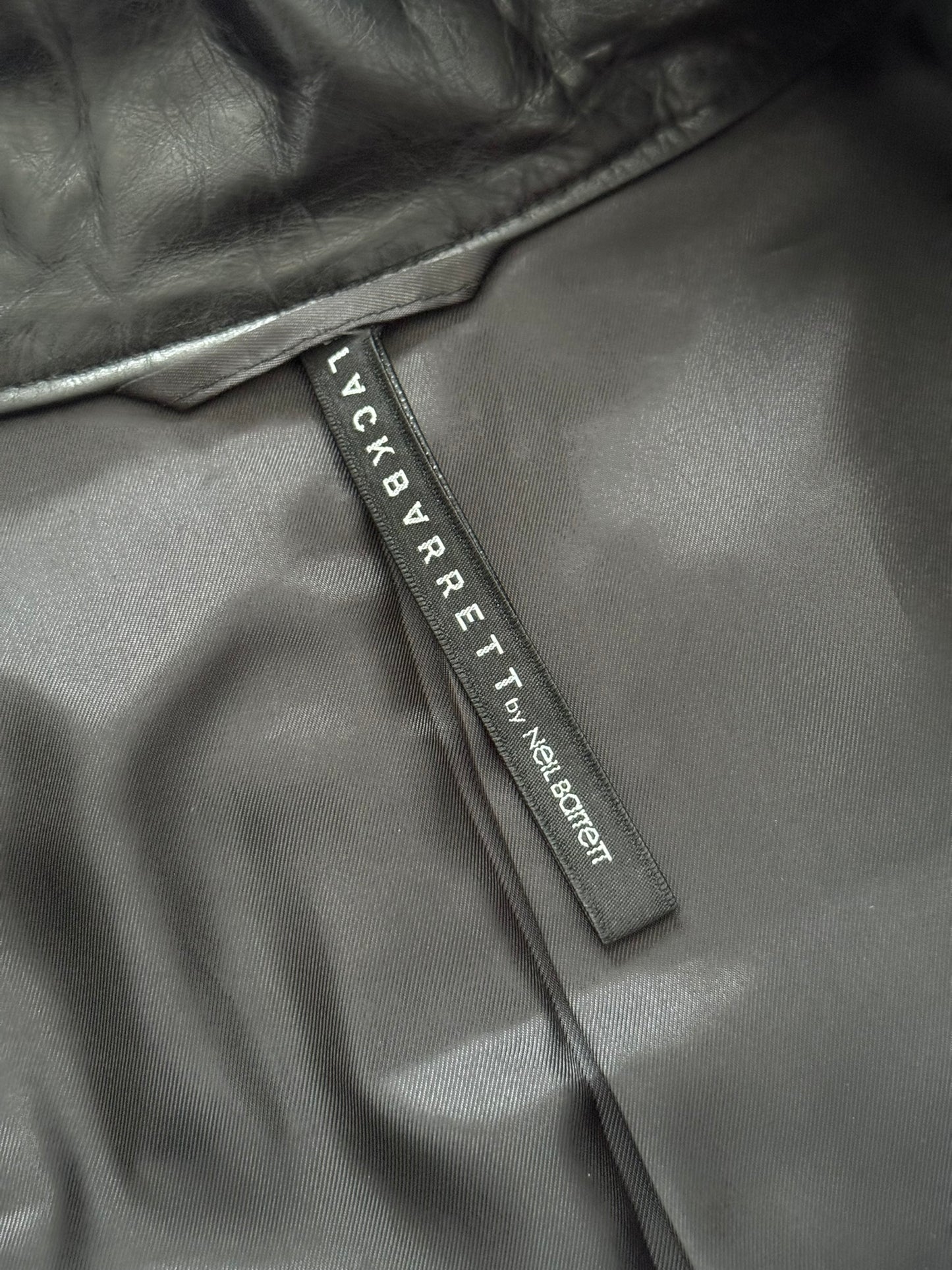 BLACKBARRETT by Neil Barrett Asymmetric Zip Leather Jacket