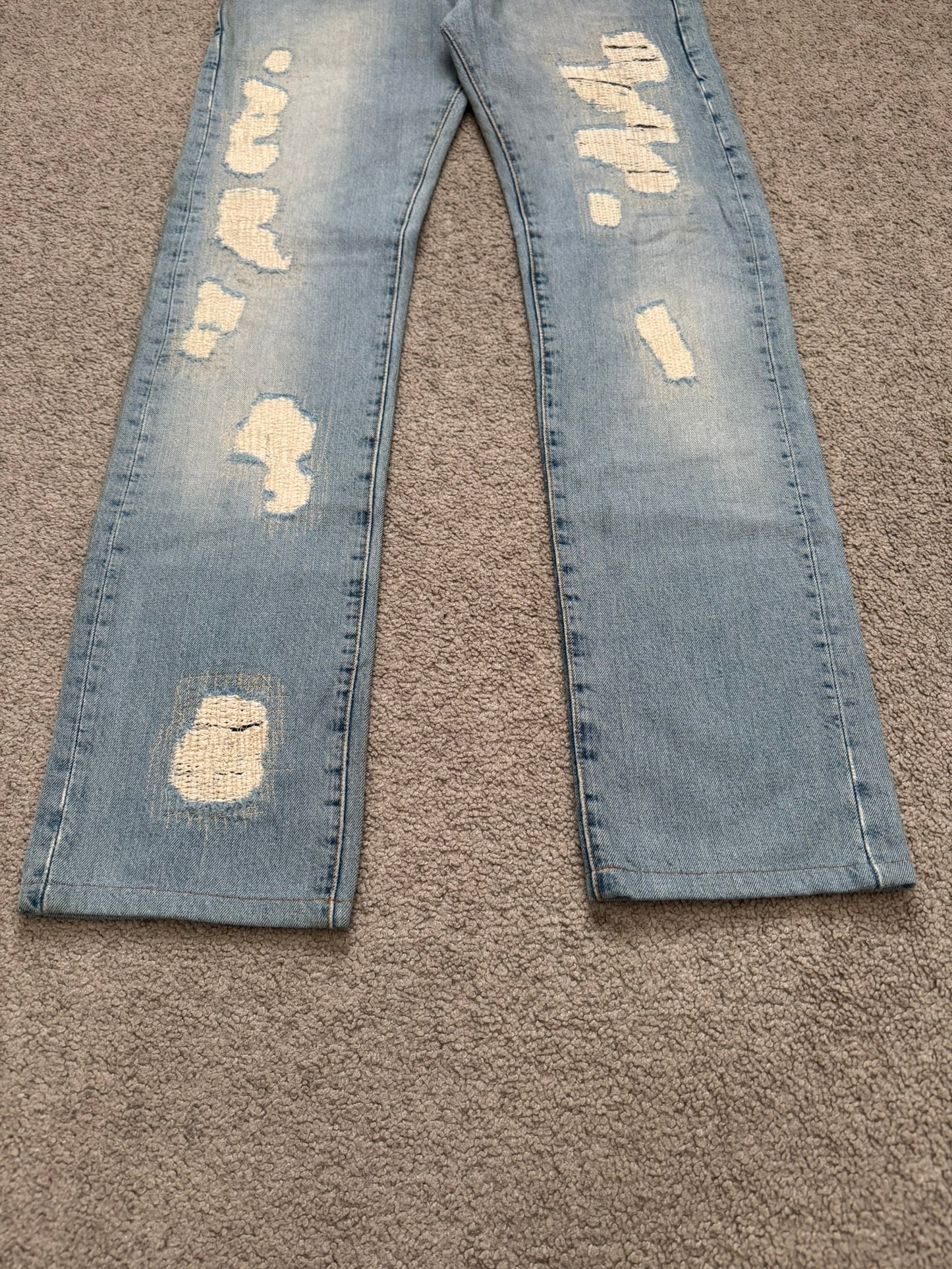 SS06 Dior Homme by Hedi Slimane Crash Distressed Denim Jeans