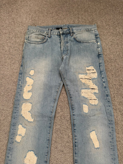 SS06 Dior Homme by Hedi Slimane Crash Distressed Denim Jeans