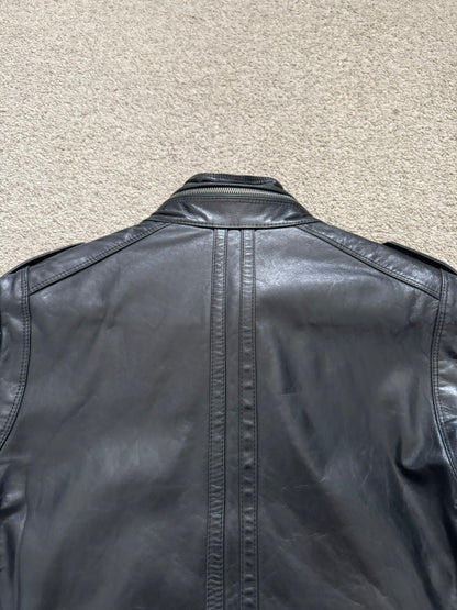 BLACKBARRETT by Neil Barrett Asymmetric Zip Leather Jacket
