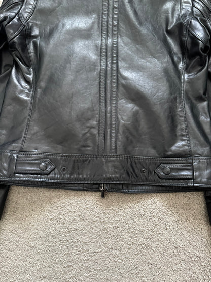 BLACKBARRETT by Neil Barrett Asymmetric Zip Leather Jacket