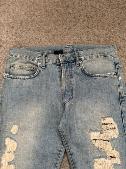 SS06 Dior Homme by Hedi Slimane Crash Distressed Denim Jeans