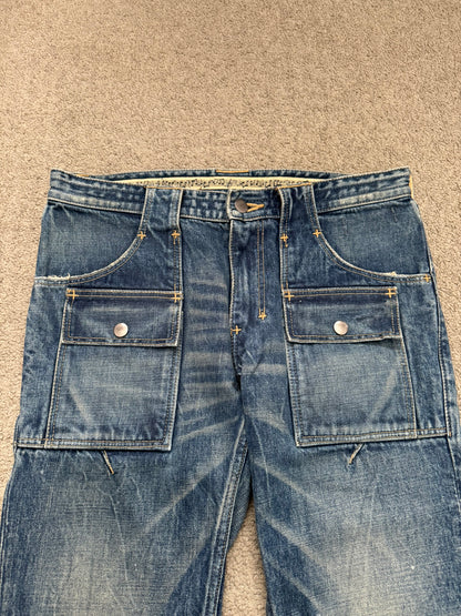 AW09 Number (N)ine Paint Cargo Bush Crying Heart Denim Jeans