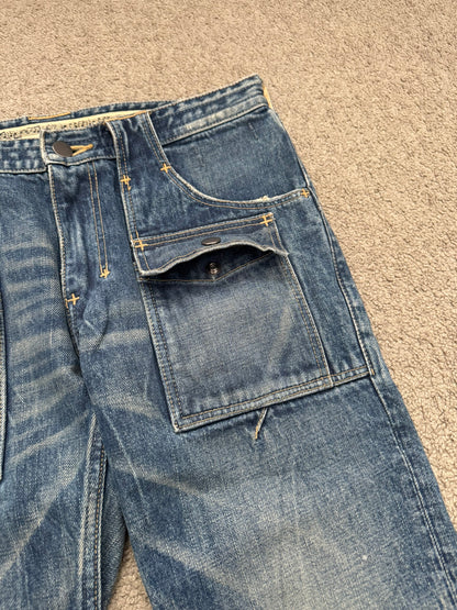 AW09 Number (N)ine Paint Cargo Bush Crying Heart Denim Jeans
